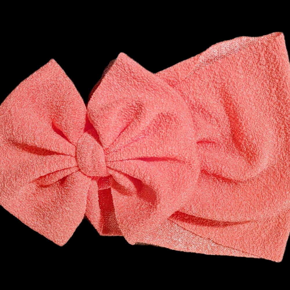 Valentine Coral Headwrap Bow